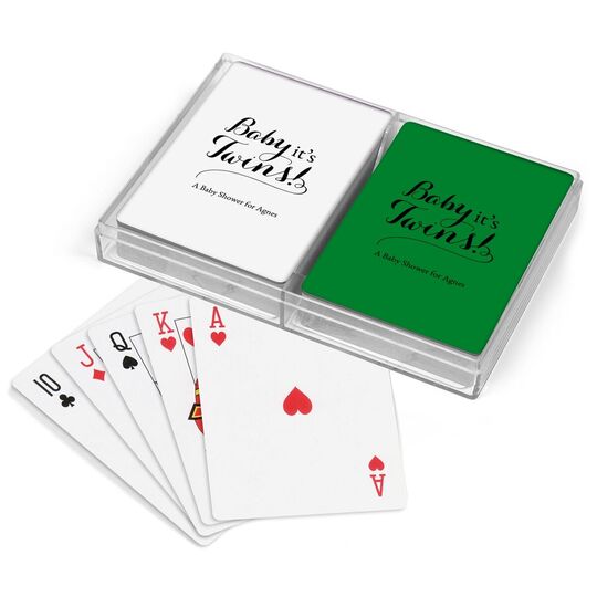 Baby It's Twins Double Deck Playing Cards